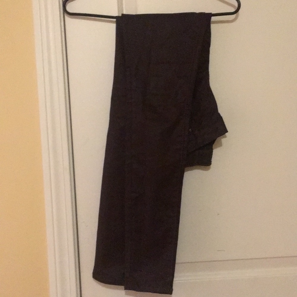 Leather like dark brown pants